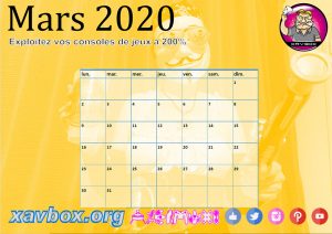 calendrier Xavbox 2020