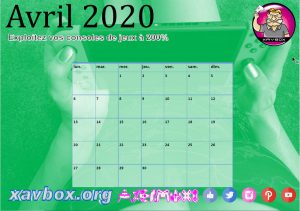 calendrier Xavbox 2020