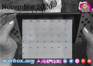 calendrier Xavbox 2020